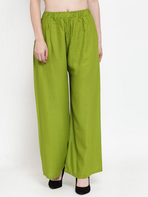 TAG-7 Regular Fit Women Green Trousers