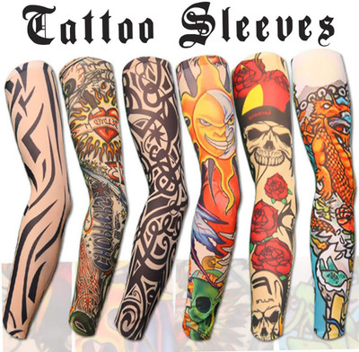 Johnnie Boy Cotton Arm Sleeve For Men & Women With Tattoo(Free, Multicolor)