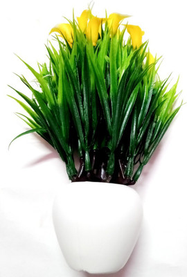 Green Plant indoor Flower1001 Bonsai Wild Artificial Plant  with Pot(7 cm, Multicolor)