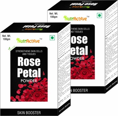 NutrActive Organic Rose Petals Powder For Skin(Pack of 2)