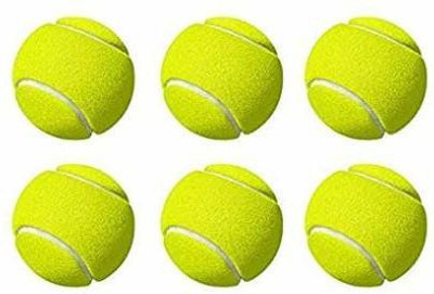 Willage Tennis Ball Light Weight Green Color,(Pack of 6) Cricket Tennis Ball (Pack of 6)