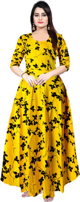 SILVER ORGANISATION Women Maxi Multicolor Full Length Dress