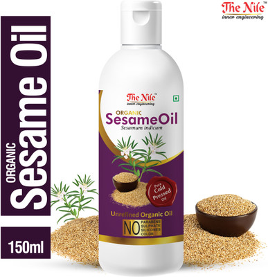The Nile Organic Sesame Oil (Pure ColdPressed Oil) For Hair, Body, Skin Care, Massage Hair Oil (150ML) Hair Oil(150 ml)