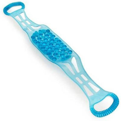 lOMESH L 192 Silicone Dual Sided Back Scrubber Double Chopping Belt Scrubber Washer Massager(Blue)