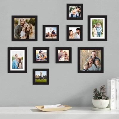 Art Street Wood Wall Photo Frame(Black, 10 Photo(s), 6x8, 8x8 Inchs, 5x5)