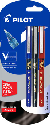 Pilot V7 (Pack of 3) Liquid Ink Rollerball Pen(Pack of 3)