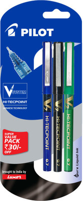 Pilot V7 Liquid Ink Rollerball Pen(Pack of 3)