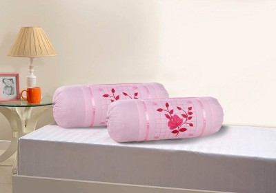 manvicreations Cotton Bolsters Cover(Pack of 2, 75 cm*40 cm, Pink)