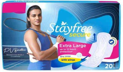 STAYFREE Secure Cottony XL Wings Sanitary Pad(Pack of 20)