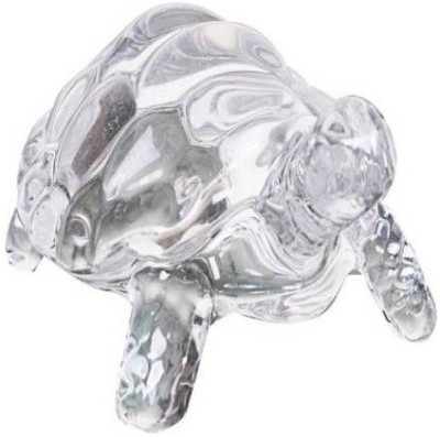 LAKSHITA LTC Vastu/Feng Shui Large Crystal Tortoise Decorative Showpiece  -  7 cm(Polyresin, Clear)