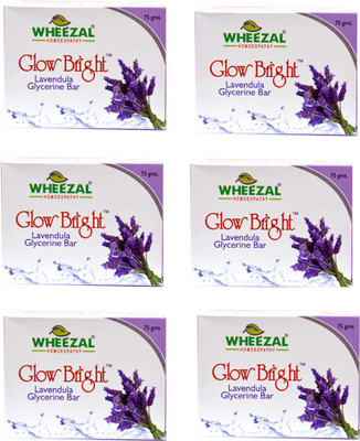 WHEEZAL GLOW BRIGHT LAVENDULA GLYCERINE BAR-PACK OF 6(6 x 75 g)