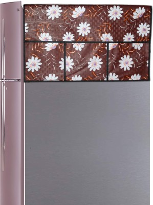 JM Homefurnishings Refrigerator  Cover(Width: 52 cm, Russett, Coffee)