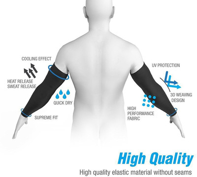 Johnnie Boy Cotton Arm Sleeve For Men & Women(Free, Black)