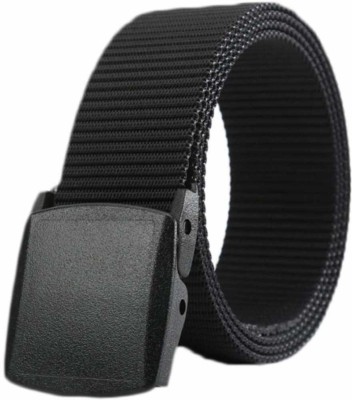 USL Men & Women Casual, Formal, Party, Evening Black Nylon Belt