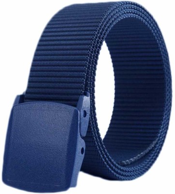 USL Men & Women Casual, Formal, Party, Evening Blue Nylon Belt