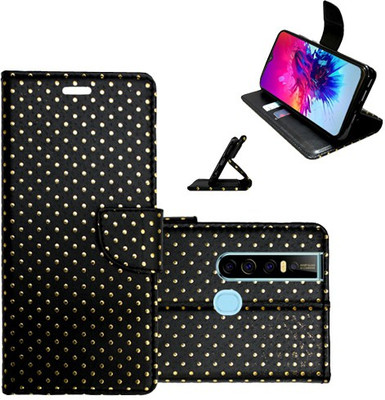 Realgo Flip Cover for Tecno Camon 15 Pro(Black, Pack of: 1)