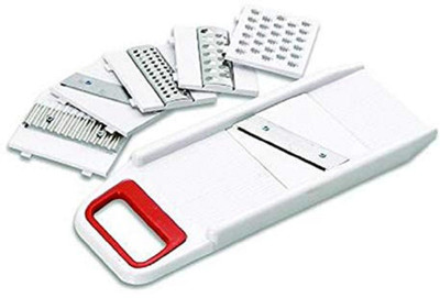 Fulkiza Plastic 6 in 1 Multi Purpose Vegetable Slicer Grater Vegetable Slicer (1) Vegetable & Fruit Grater & Slicer(1)