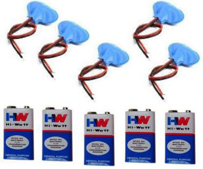gobagee 9V Hi - Watt With Clip Connector (Pack of 5pc +Connectors) Battery (Pack of 5) Electronic Components Electronic Hobby Kit gobagee 9V Hi - Watt With Clip Connector (Pack of 5pc +Connectors) Battery (Pack of 5) Electronic Components Electronic Hobby Kit