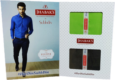 JHABAK'S Cotton Blend Solid Shirt & Trouser Fabric