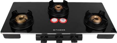 Faber Cooktop SpaceX 3BB BK CI Glass Manual Gas Stove