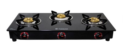 Singer Maxiflare 3 GS Glass Manual Gas Stove (3 Burners)