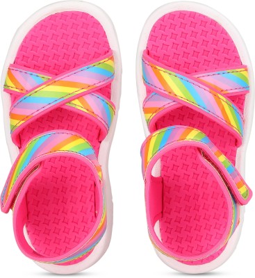 WONDER NATION Girls Velcro Flats(Multicolor , 14 - 15 Years)