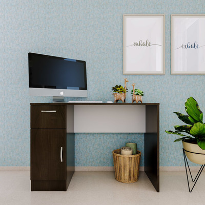 Forzza Tamara Engineered Wood Study Table(Free Standing, Finish Color - Wenge)