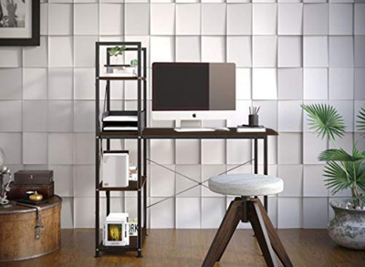 Forzza Langford Engineered Wood Study Table(Free Standing, Finish Color - Wenge)