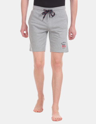 U.S. POLO ASSN. Solid Men Grey Basic Shorts