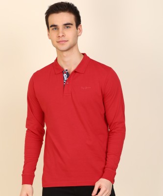 pepe-jeans-solid-men-collared-neck-red-t-shirt