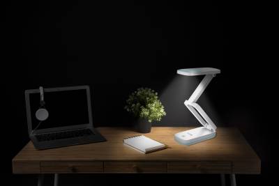 Ecolink by Philips 581870 3W EcoLink FLEX Rechargeable LED Desk Light (White) Table Lamp  (34 cm, Sea Green and White)