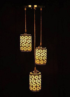 Energia Three Lamp hanging Light Pendants Ceiling Lamp Chandelier Ceiling Lamp(White, Black)
