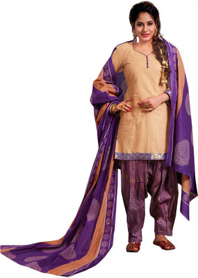 Jevi Prints Pure Cotton Solid, Printed Salwar Suit Material