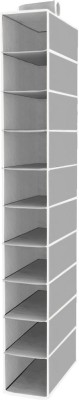 Flipkart SmartBuy Hanging 10 Shelves Wardrobe Organiser - Grey Shoe Organizer