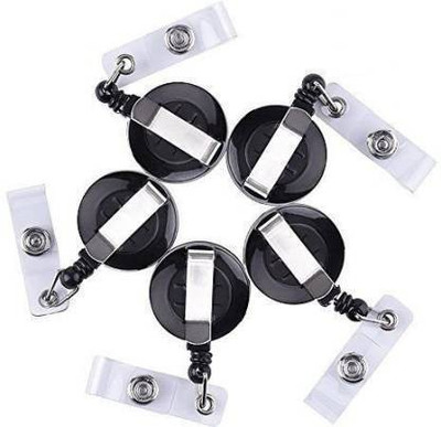 Dey 's stationery store Plastic ID Badge Reel(Pack of 5)