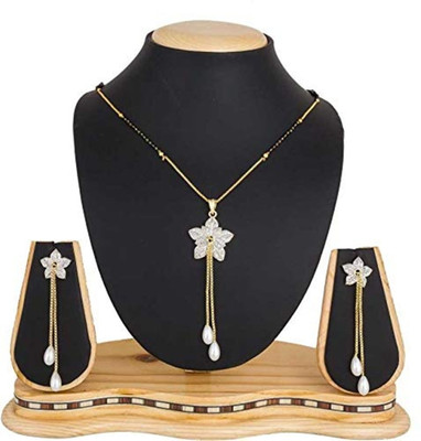 N P FASHION Brass Gold Jewellery Set(Pack of 1)