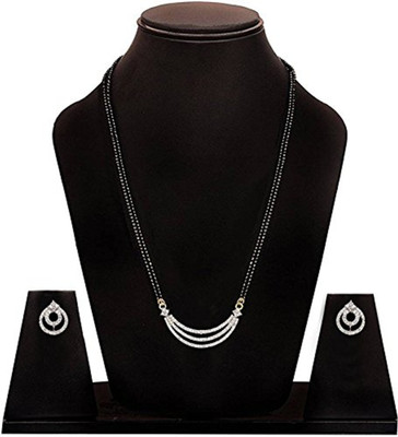 N P FASHION Brass Black, Gold Jewellery Set(Pack of 1)