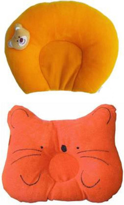 CLASORA Polyester Fibre Animals Baby Pillow Pack of 2(Multicolor)