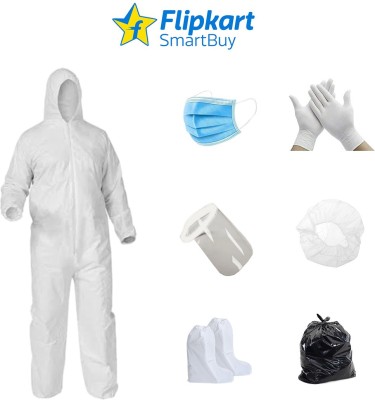 Flipkart SmartBuy PPE Kit 90 GSM (Full Body)  (White)