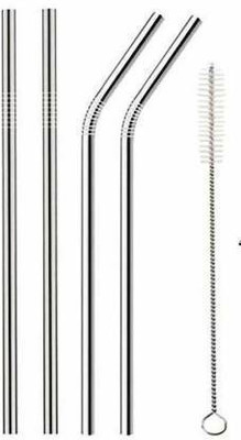 Vadhavan Straight Drinking Straw(Silver, Pack of 5)
