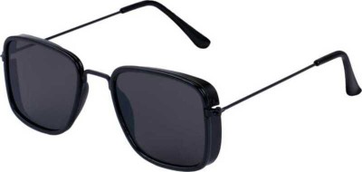 Scaglia Retro Square Sunglasses(For Men, Black)