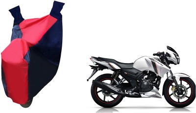 Auto Haute Waterproof Two Wheeler Cover for TVS(Apache RTR 160, Red, Blue)