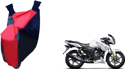 Auto Haute Waterproof Two Wheeler Cover for TVS(Apache RTR 180, Red, Blue)