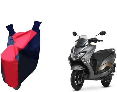 Auto Haute Waterproof Two Wheeler Cover for Suzuki(Burgman Street, Red, Blue)