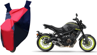 Auto Haute Waterproof Two Wheeler Cover for Yamaha(MT 9, Red, Blue)