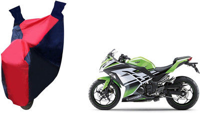 Auto Haute Waterproof Two Wheeler Cover for Kawasaki(Ninja 250, Red, Blue)