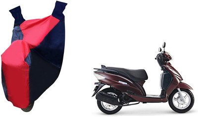 Auto Haute Waterproof Two Wheeler Cover for TVS(Wego, Red, Blue)