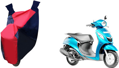 Auto Haute Waterproof Two Wheeler Cover for Yamaha(Fascino, Red, Blue)