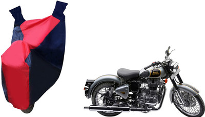 Auto Haute Waterproof Two Wheeler Cover for Royal Enfield(Classic 500, Red, Blue)