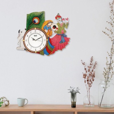 AJANTA Analog 33 cm X 40 cm Wall Clock(Multicolor, With Glass, Standard)